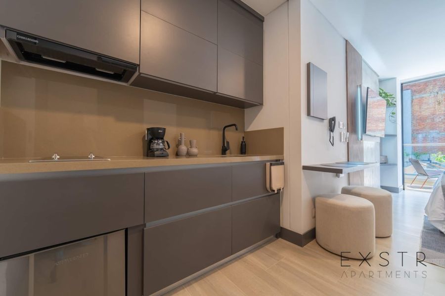 RM309 | Estudio tranquilo | Balcón, piscina y sauna 3
