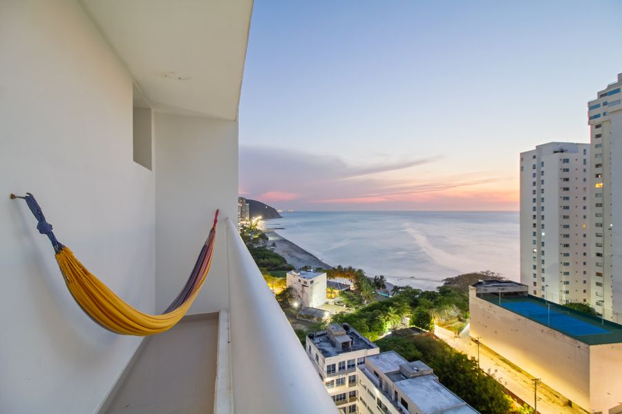 Rodadero: vista al mar, piscina, 3 hab, 10 pers 5