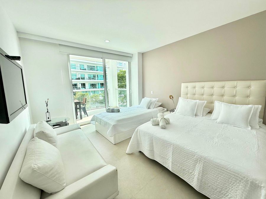Apt 2 habitaciones frente al mar en Morros 4