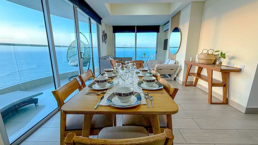 Renovado Atardecer Vista al mar Piso 32 Fulldotado 4