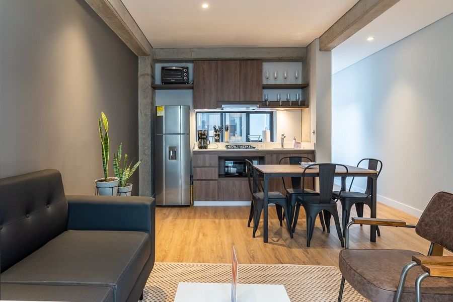 Estilizado 1BR @Zona G con Balcon y lavanderia